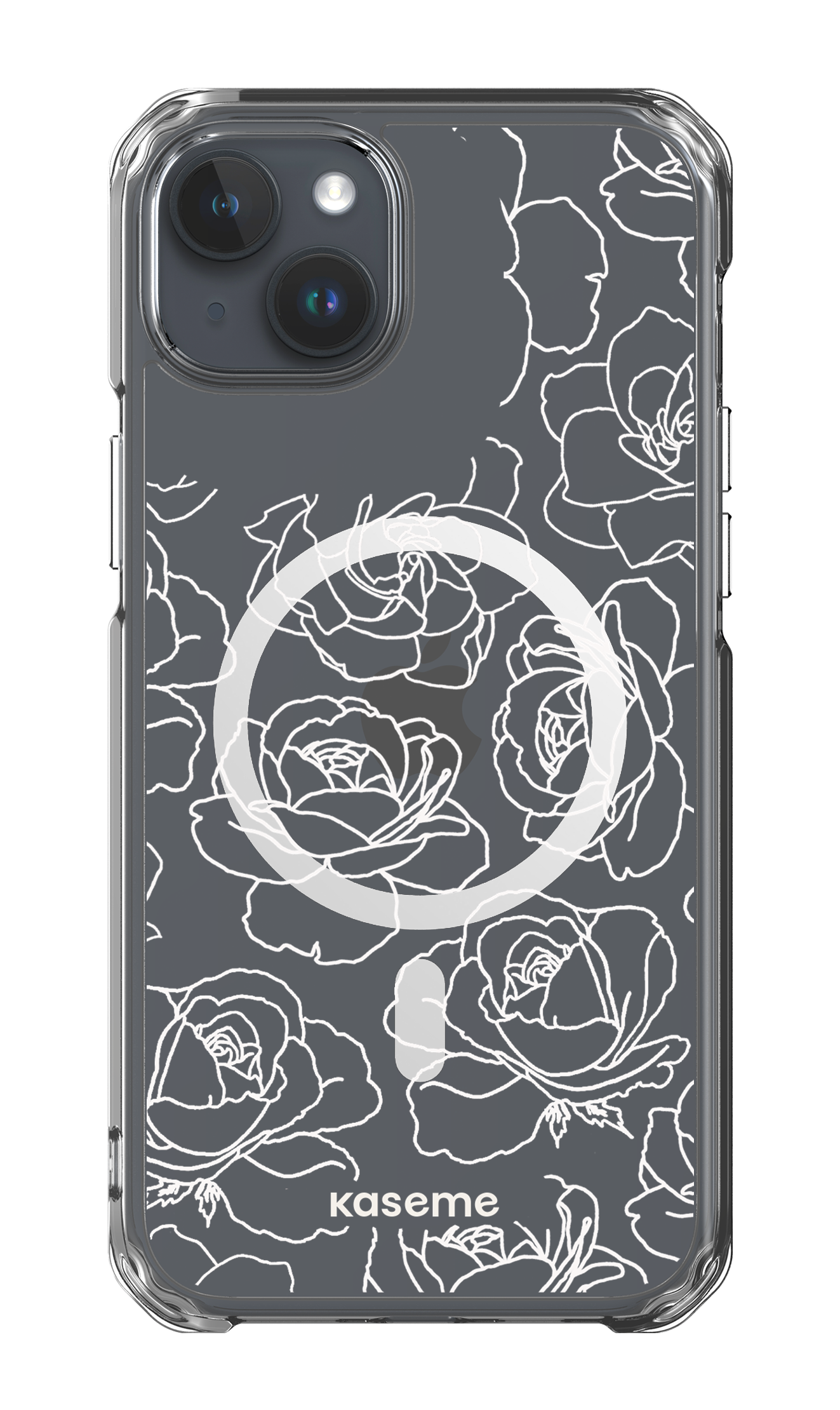 Polar Flowers Clear Case - iPhone 15 Plus