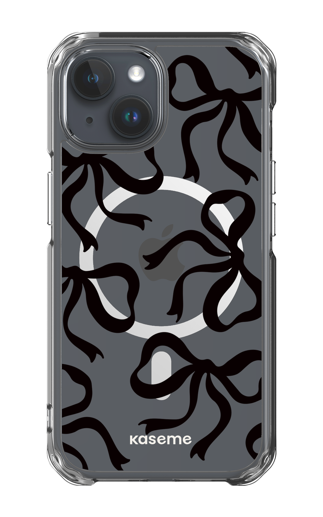 Lace Black Clear Case - iPhone 15