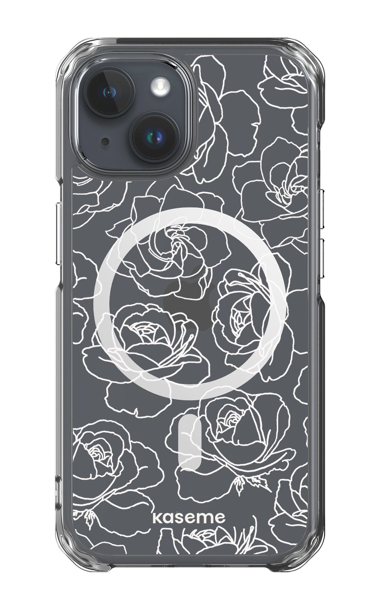 Polar Flowers Clear Case - iPhone 15