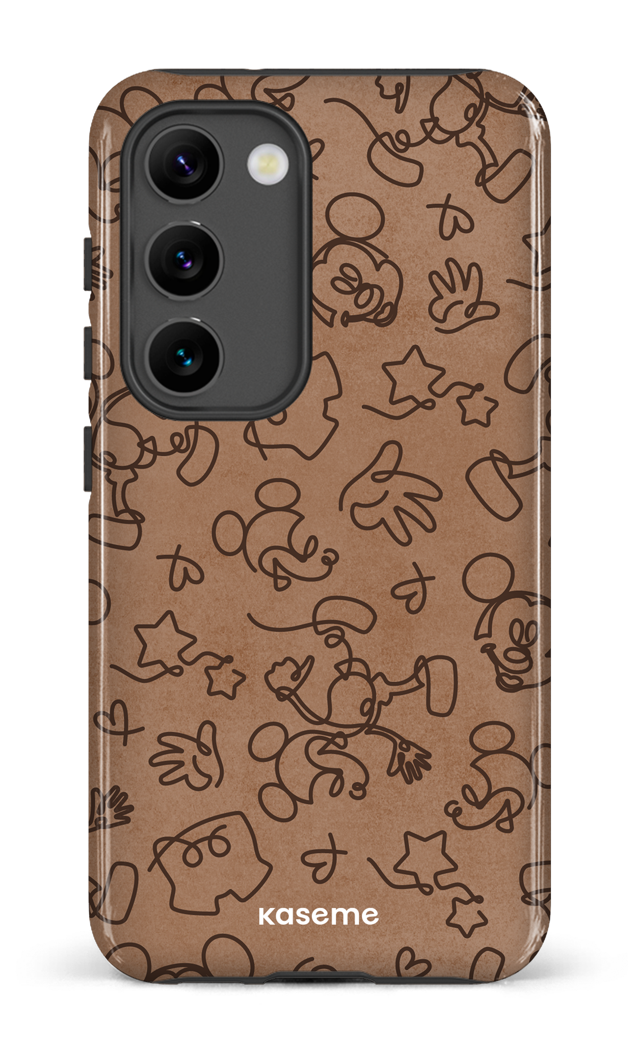 Galaxy S23 Tough Gloss Doodle Mocha -