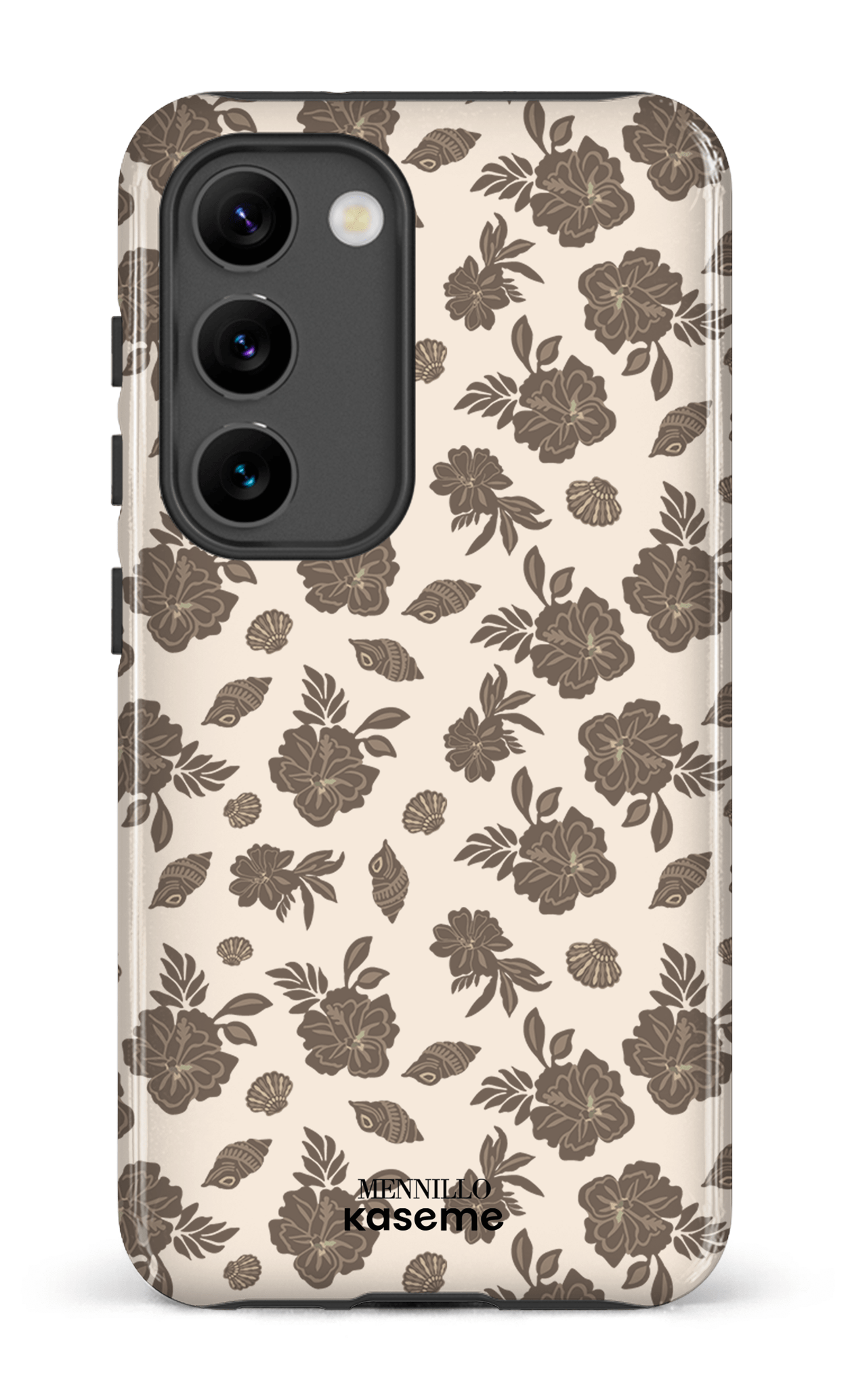 Galaxy S23 Tough Gloss Floral Brown -