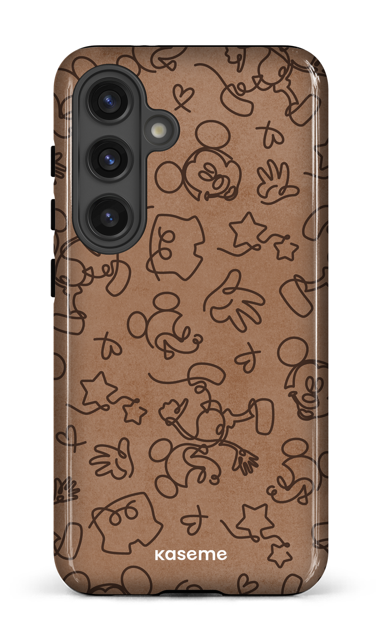 Galaxy S24 Tough (Gloss) Doodle Mocha -