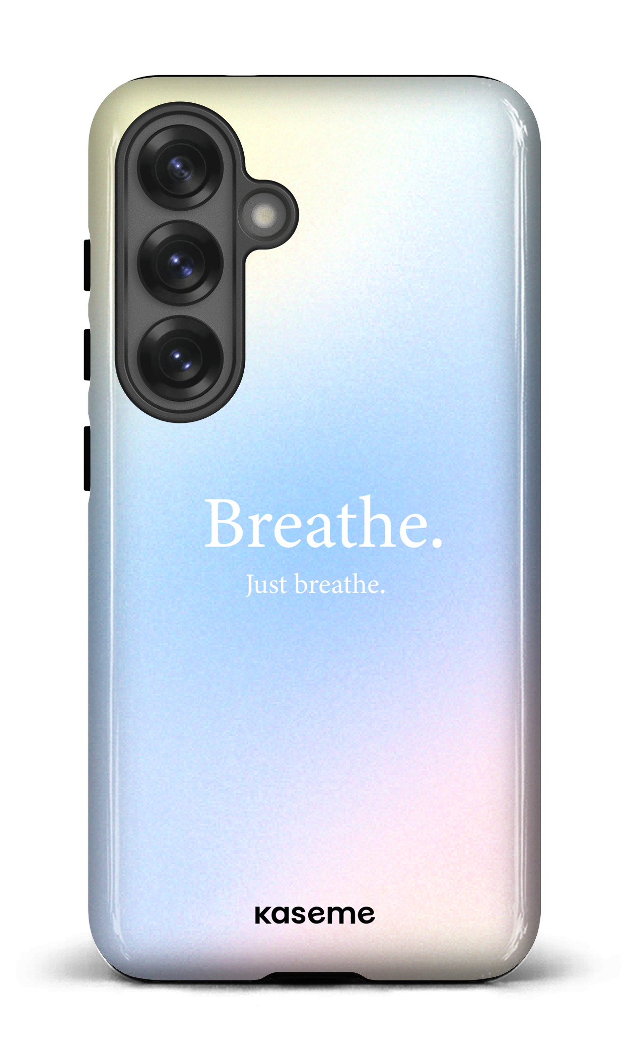 Galaxy S25 Tough (Gloss) Just breathe blue -