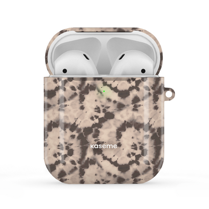 Groovy Swirls Brown AirPods Case