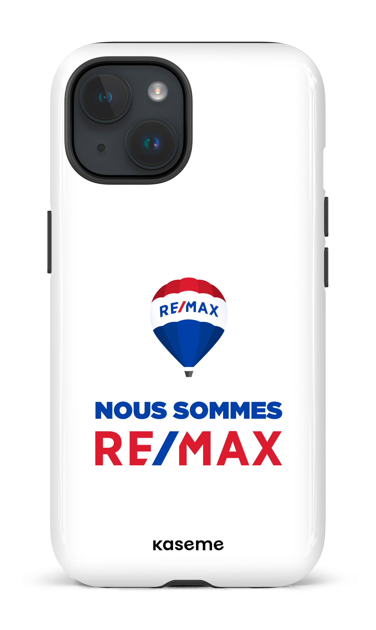 iPhone 15 Tough (Gloss) Nous sommes RE/MAX  Blanc -