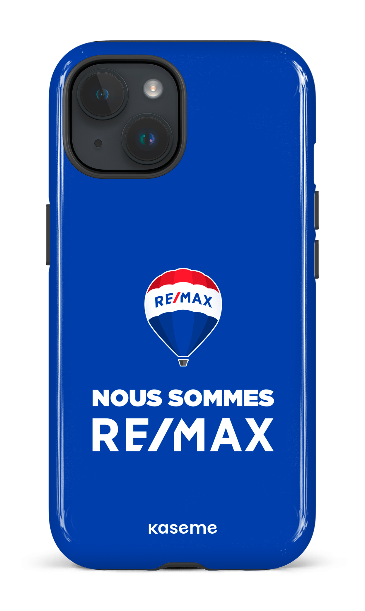 iPhone 15 Tough (Gloss) Nous sommes RE/MAX Bleu -