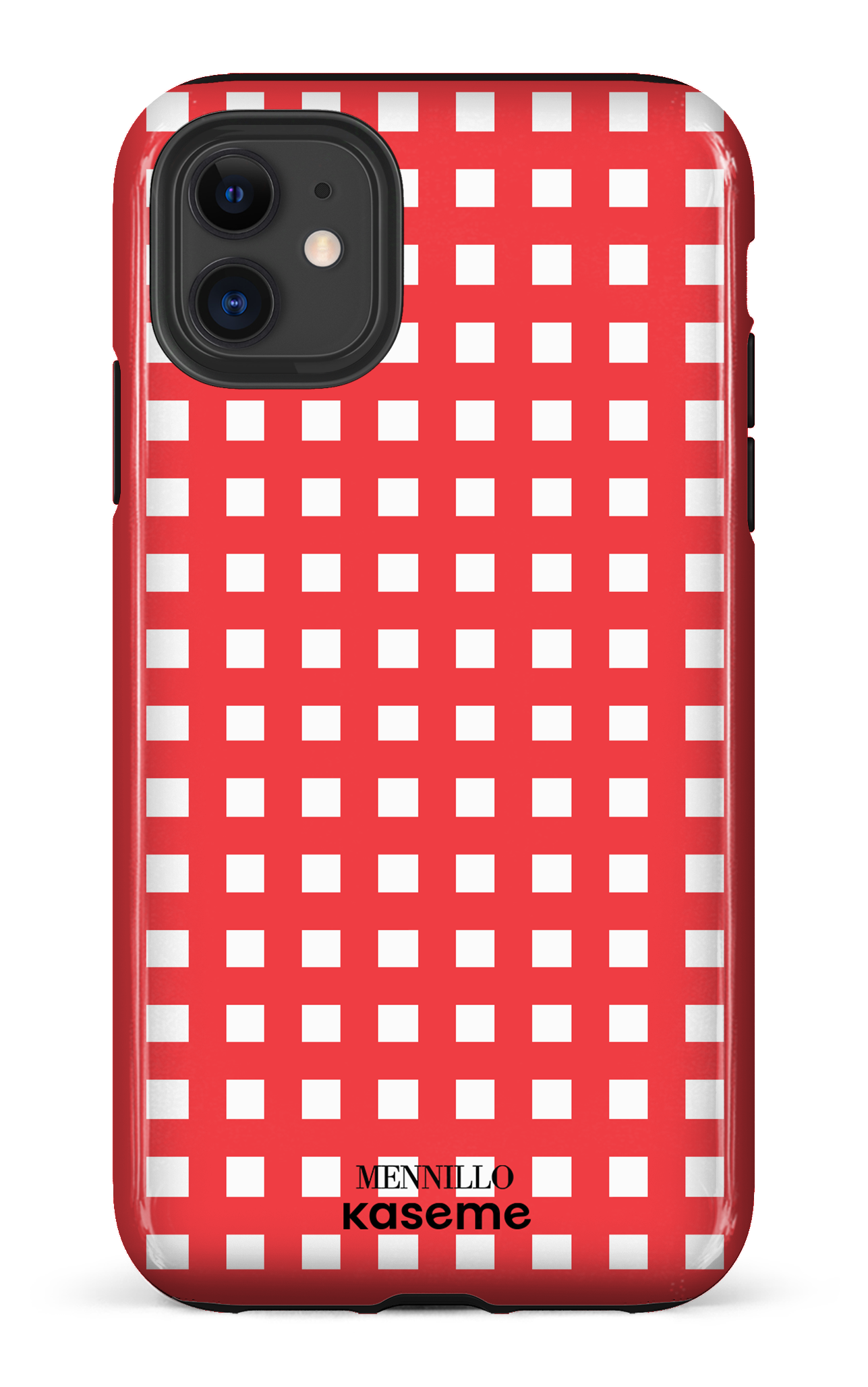 iPhone 11 Tough Chekered Red -