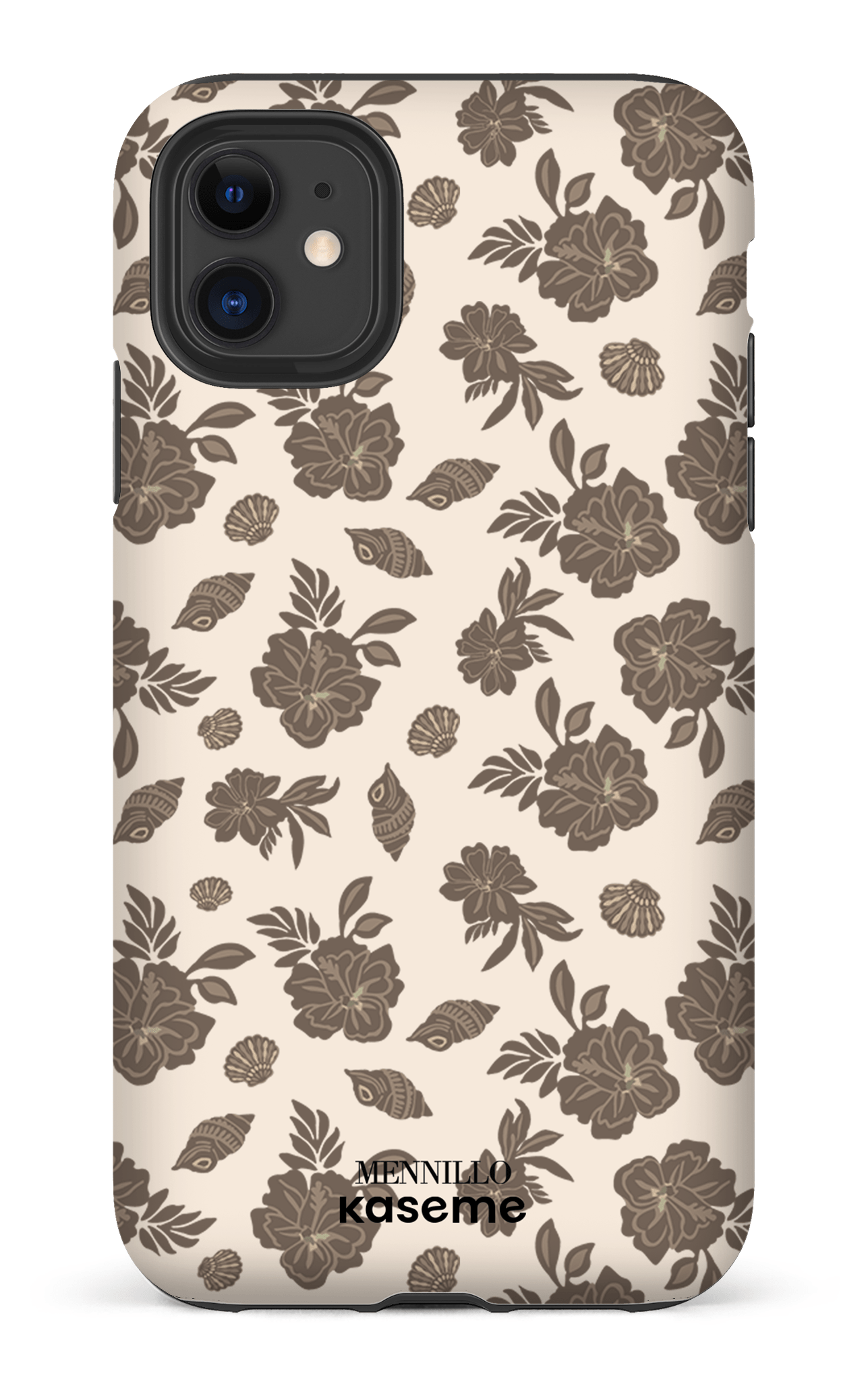 iPhone 11 Tough Matte Floral Brown -