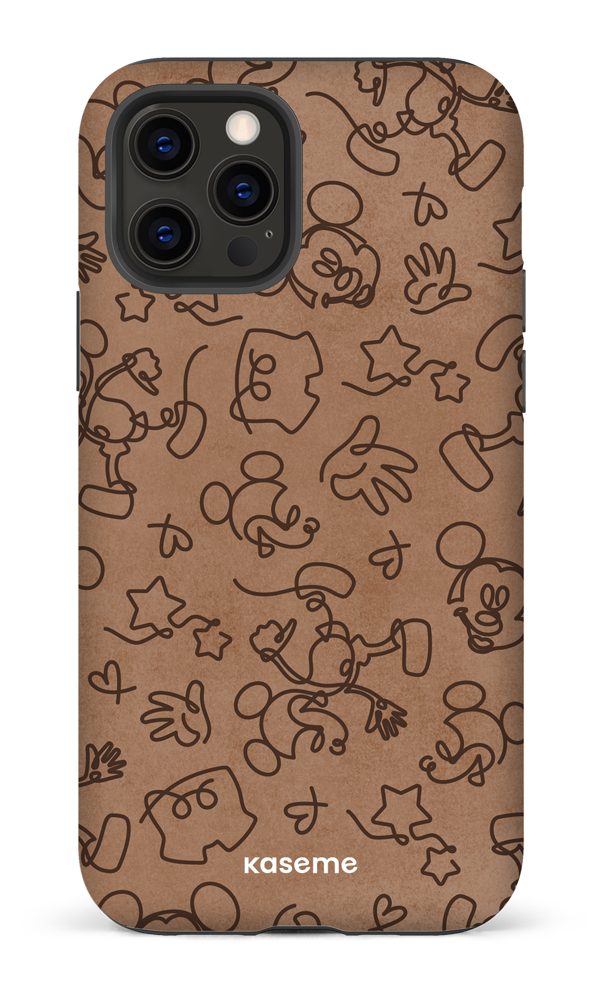 iPhone 12 Pro Tough Matte Doodle Mocha -