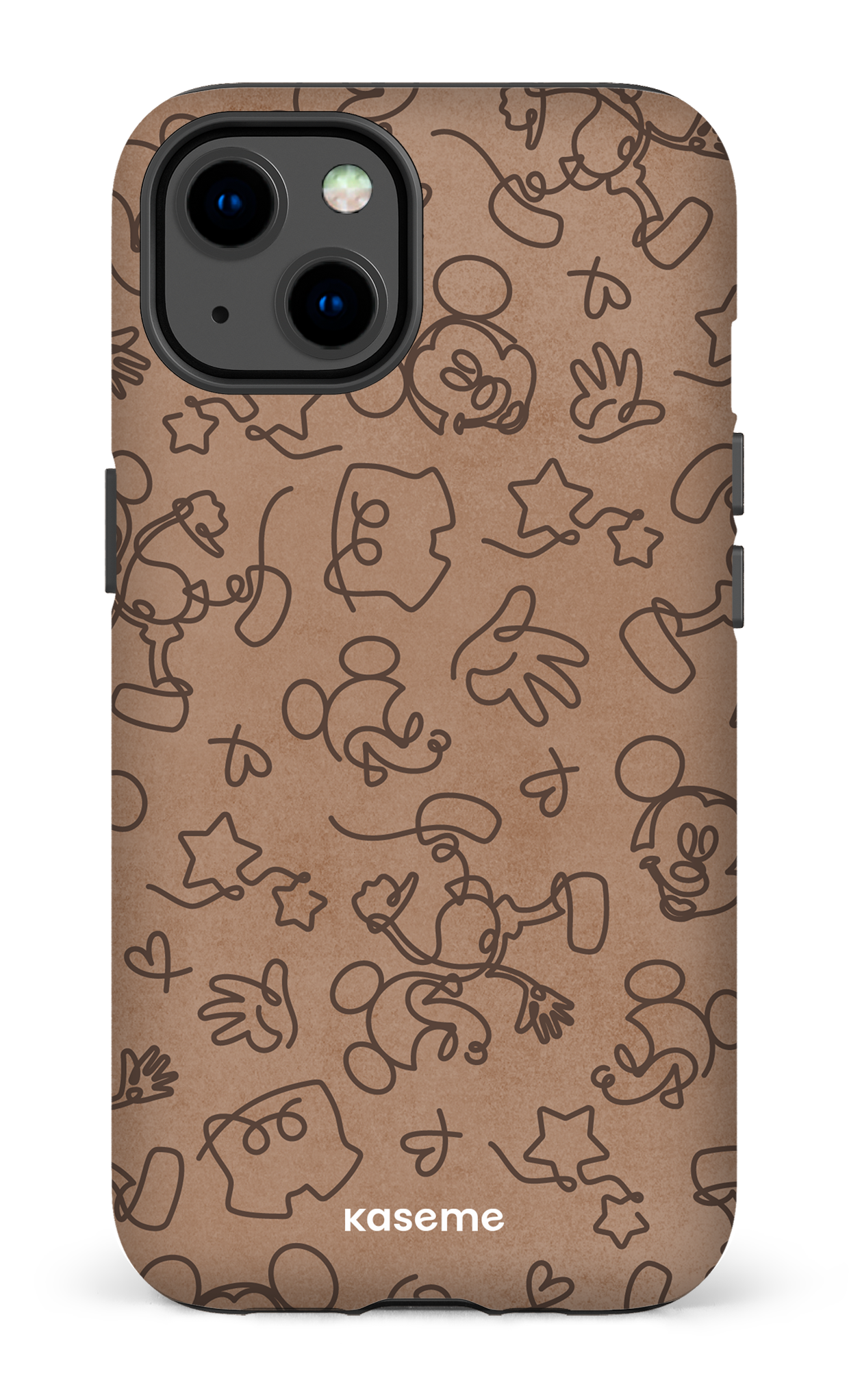 iPhone 13 Tough Matte Doodle Mocha -