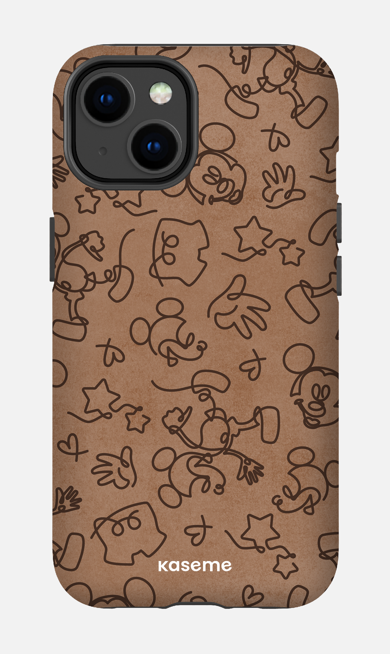 iPhone 14 Tough Matte Doodle Mocha -