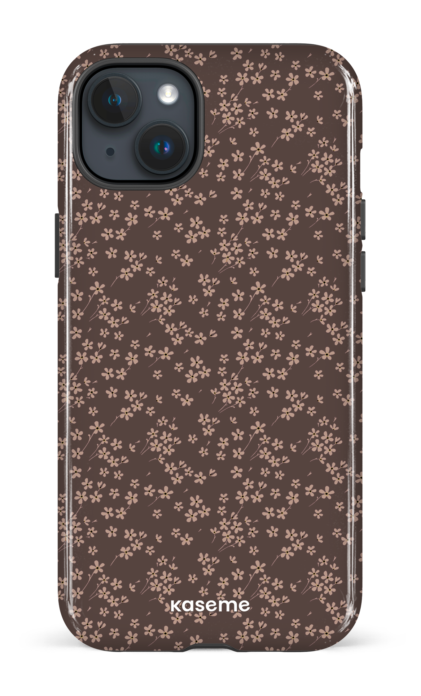 iPhone 15 Plus Tough Posy Mocha -