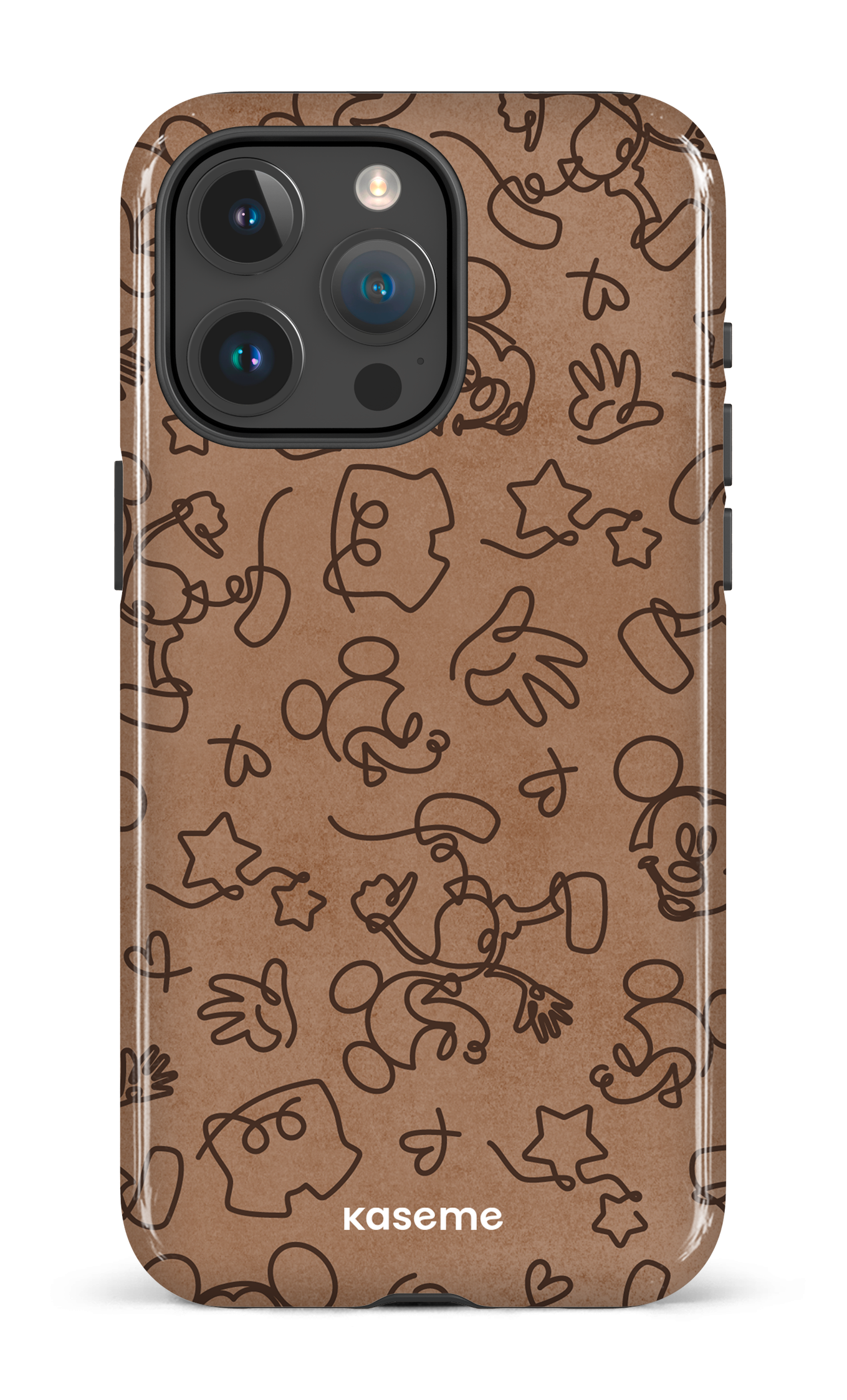 iPhone 15 Pro Max Tough Doodle Mocha -