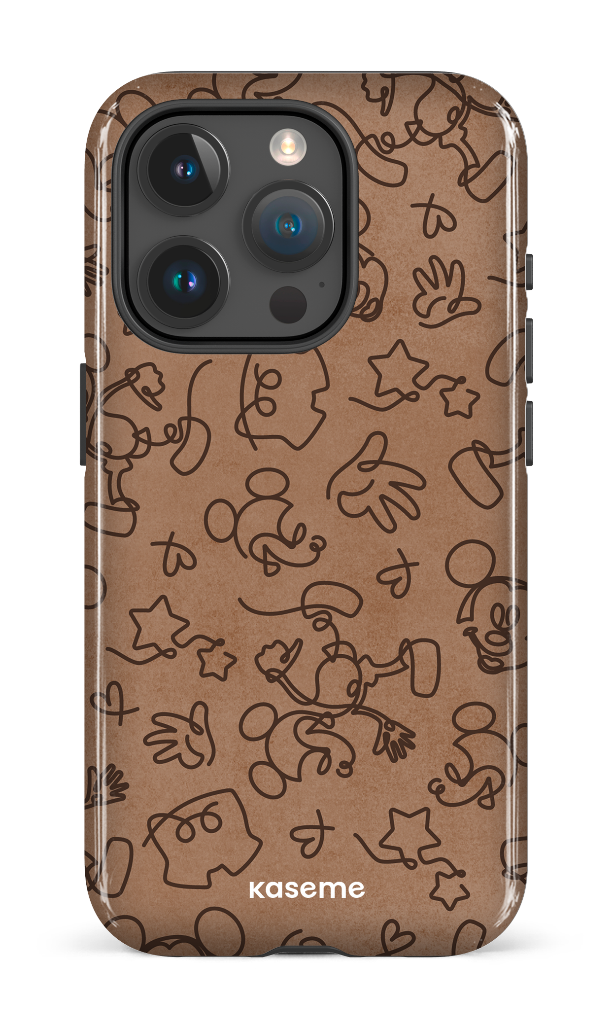 iPhone 15 Pro Tough Doodle Mocha -