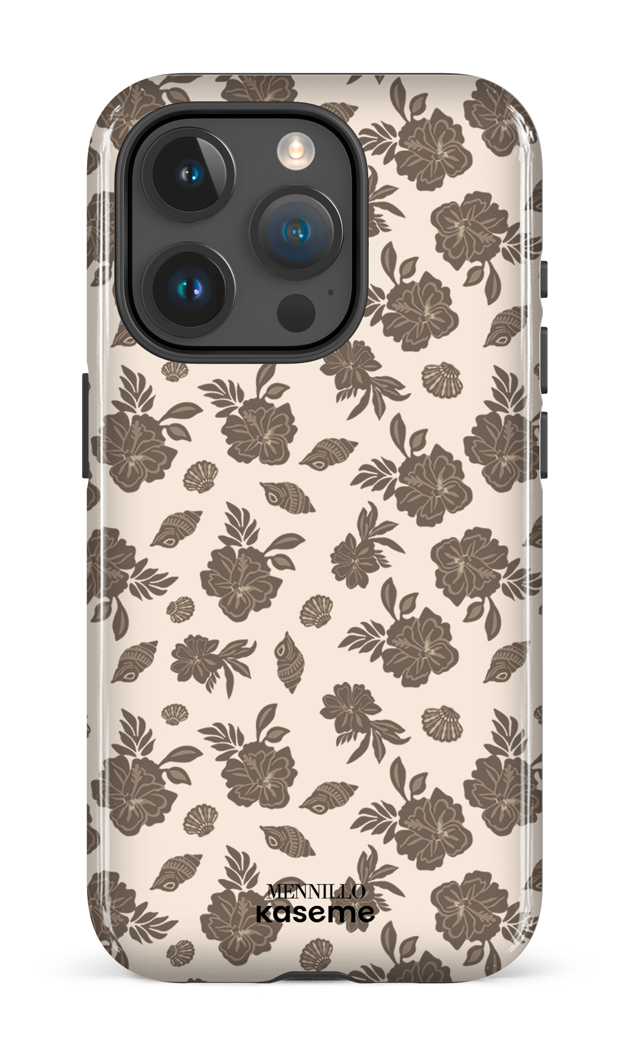 iPhone 15 Pro Tough Floral Brown -