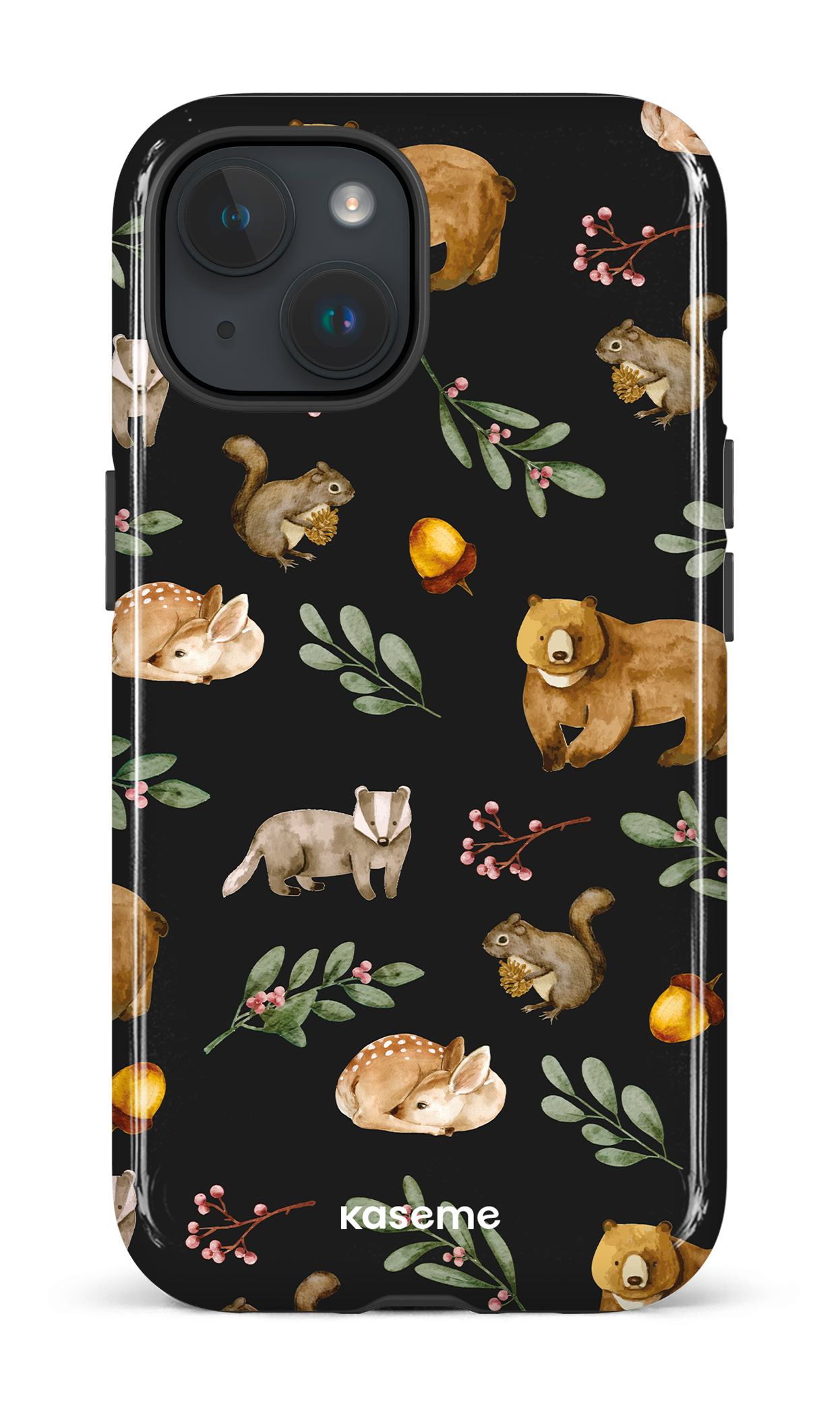 iPhone 15 Tough (Gloss) Furry Forest -