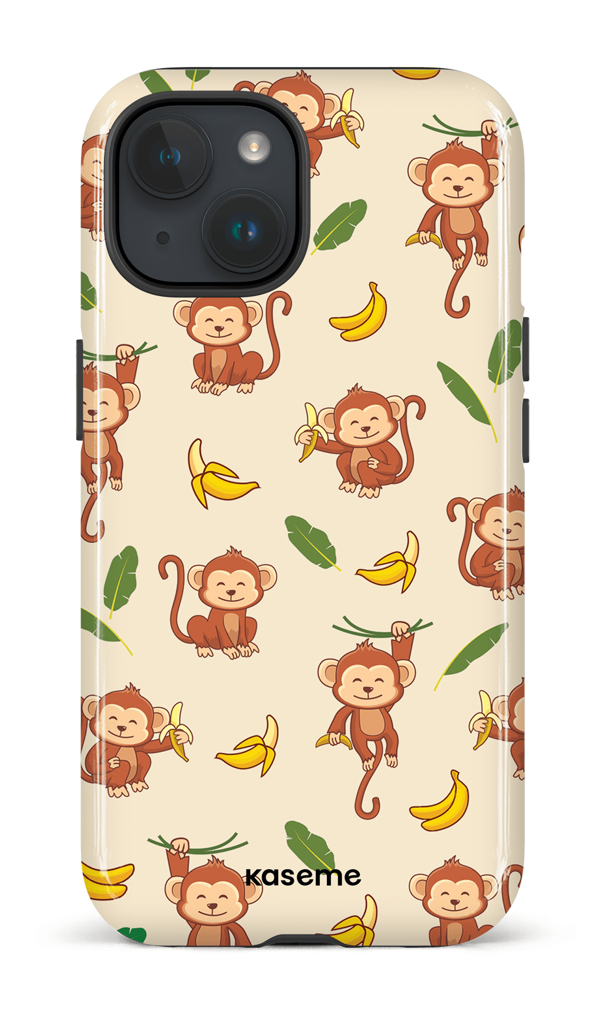 iPhone 15 Tough (Gloss) Happy Monkey -