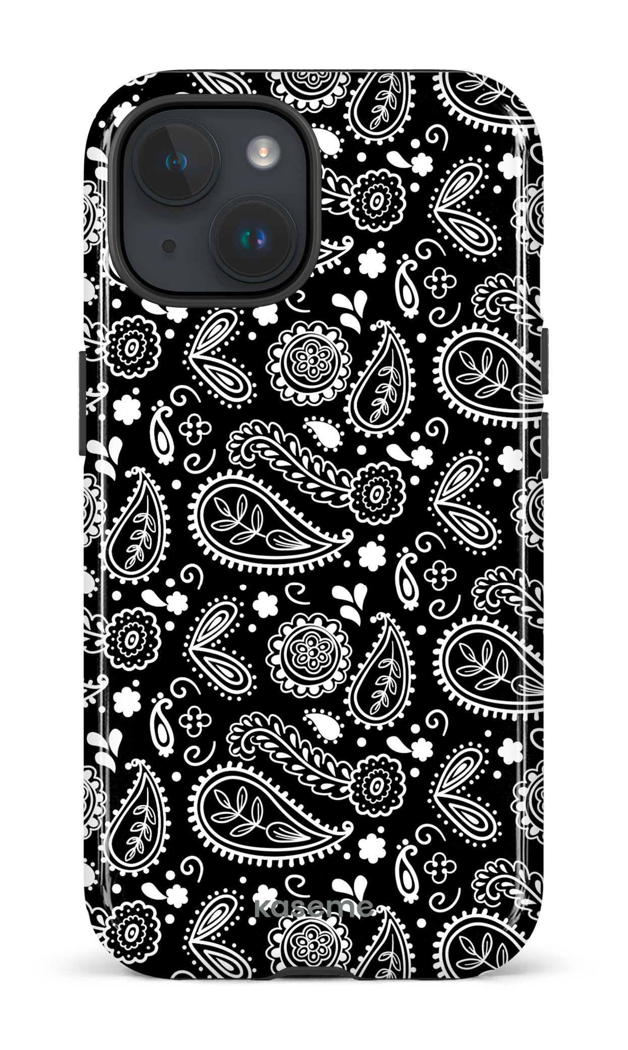 iPhone 15 Tough (Gloss) Paisley black -