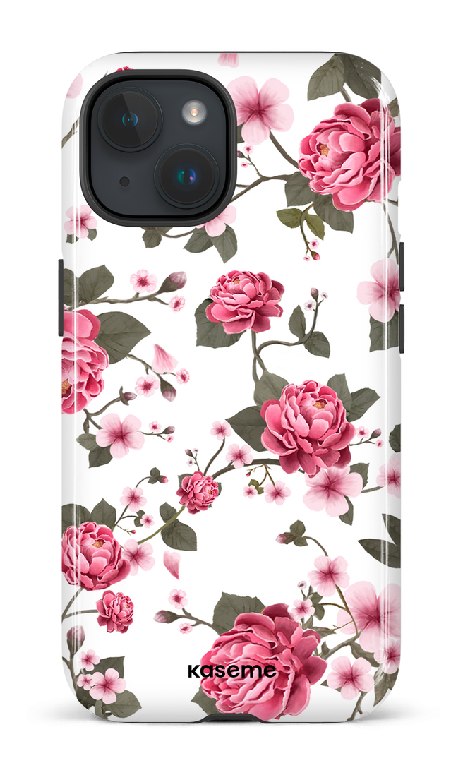 iPhone 15 Tough (Gloss) Peony Garden -