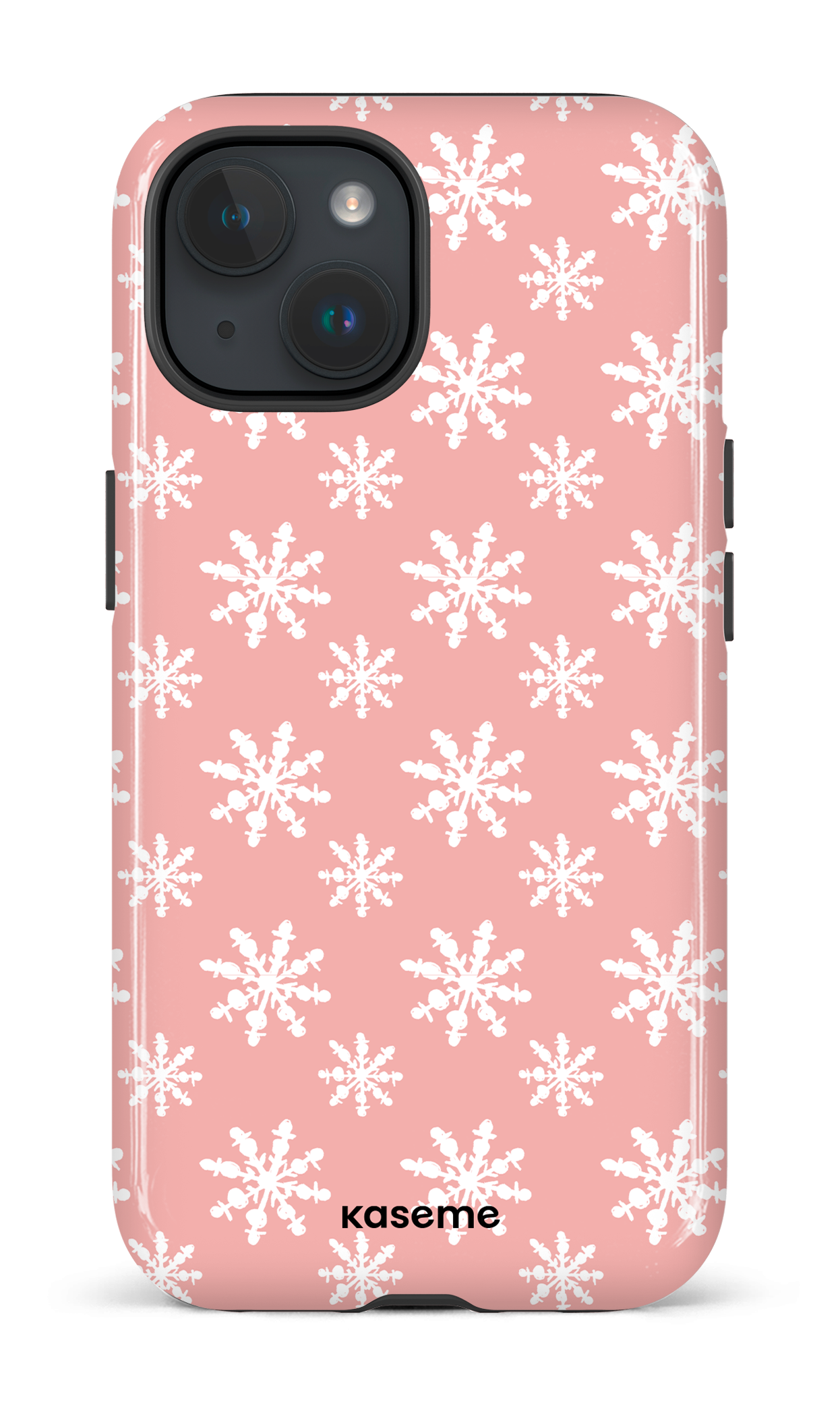 iPhone 15 Tough (Gloss) Snowy Serenity pink -