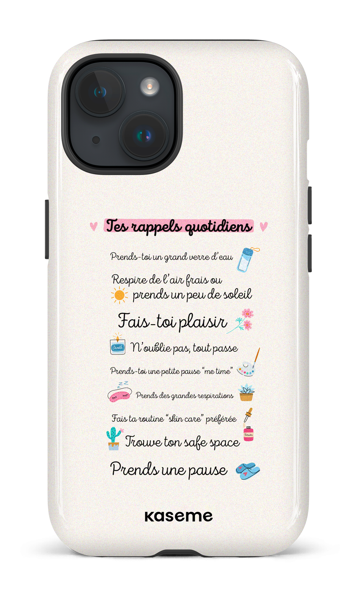 iPhone 15 Tough (Gloss) Tes rappels quotidiens -