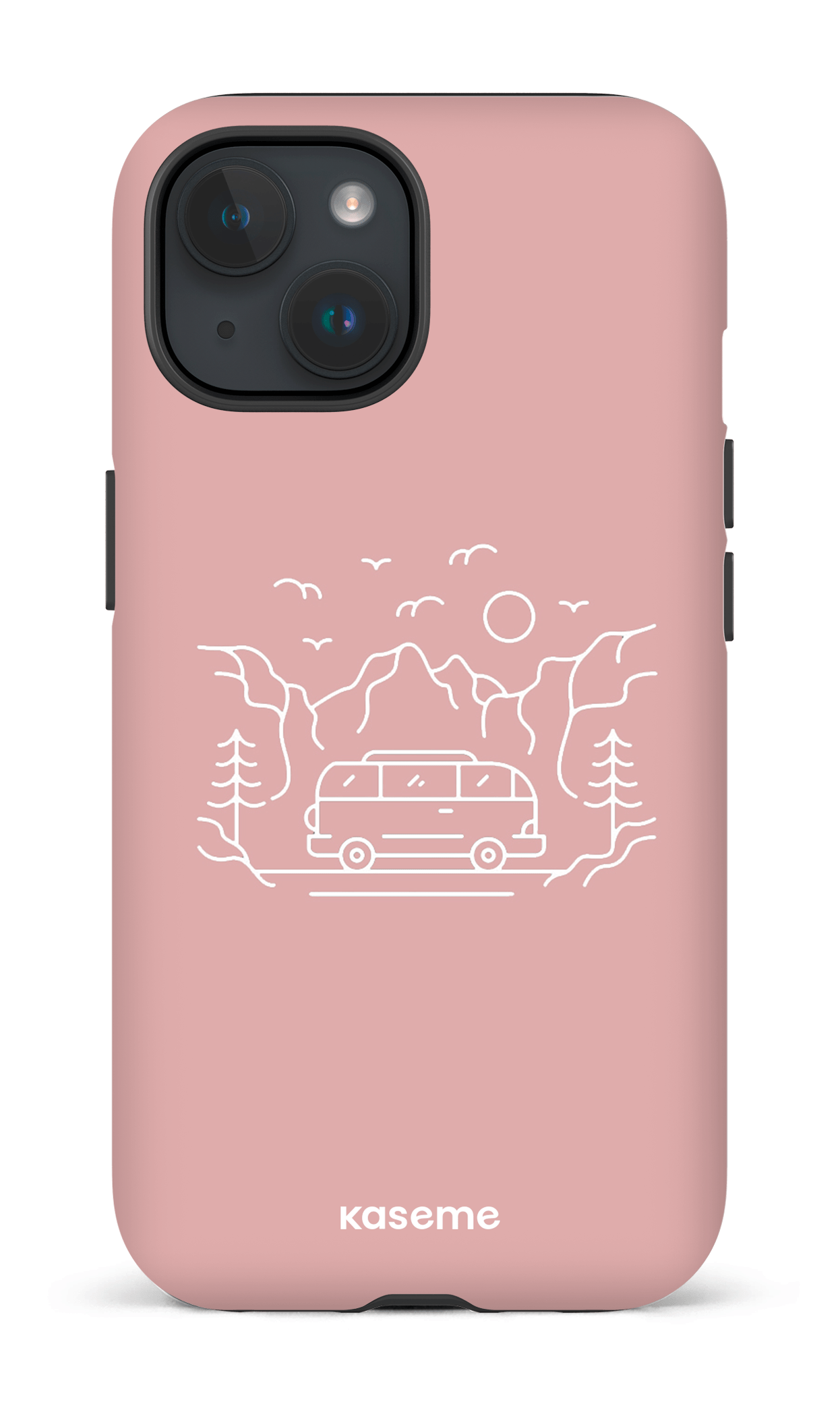 iPhone 15 Tough (Matte) Camp life pink -