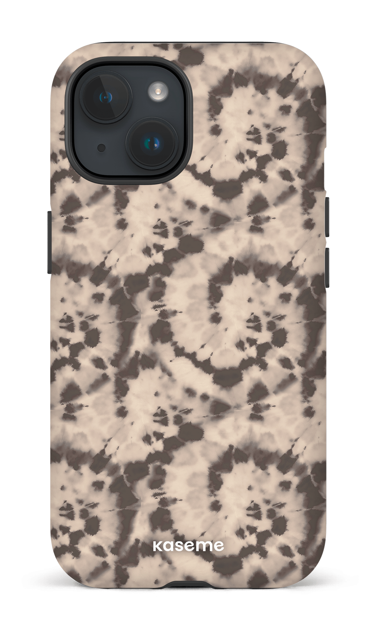 iPhone 15 Tough (Matte) Groovy Swirls Brown -