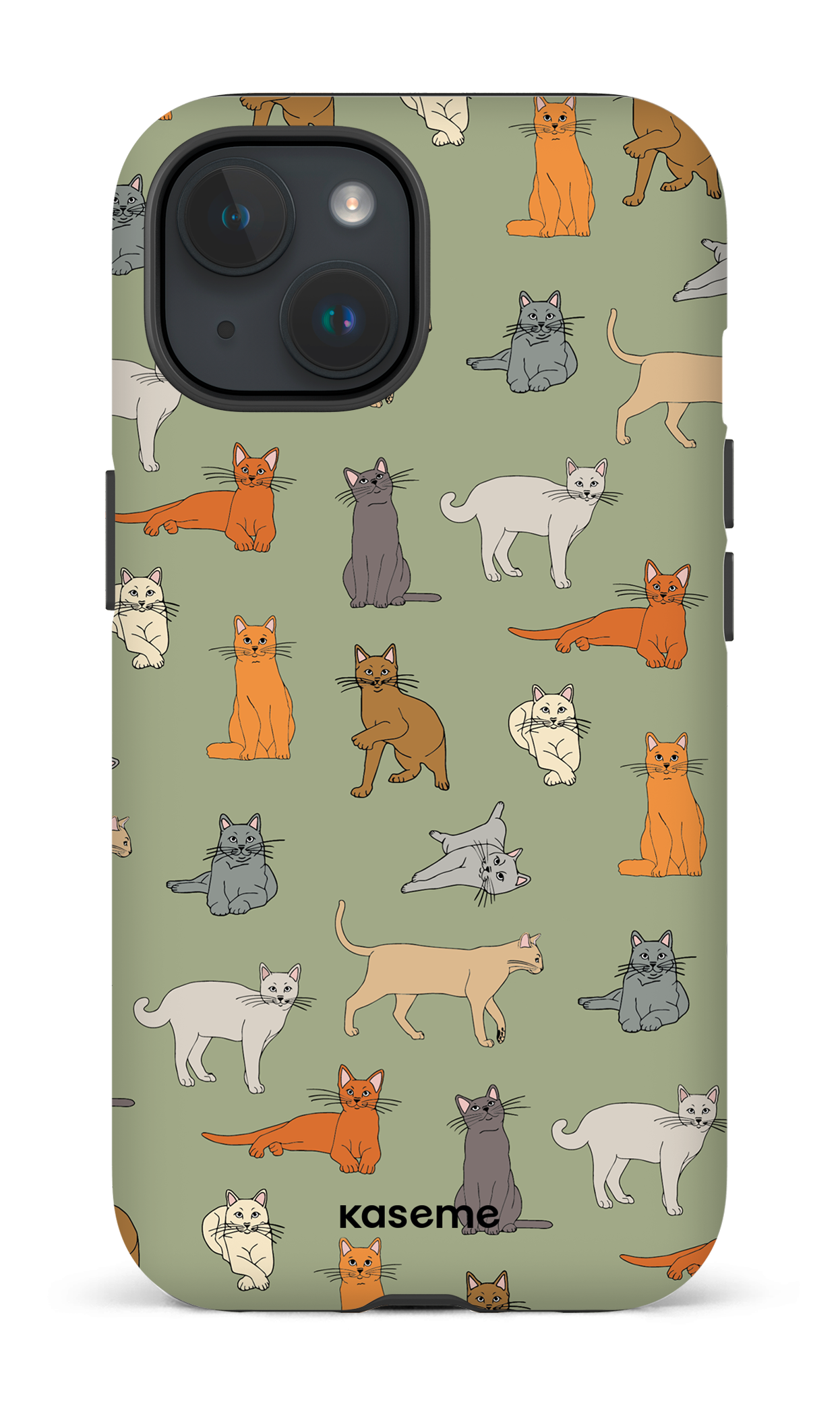 iPhone 15 Tough (Matte) Kitty green -