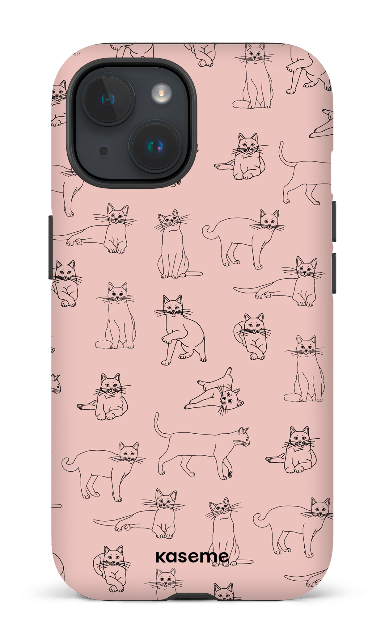 iPhone 15 Tough (Matte) Kitty pink -