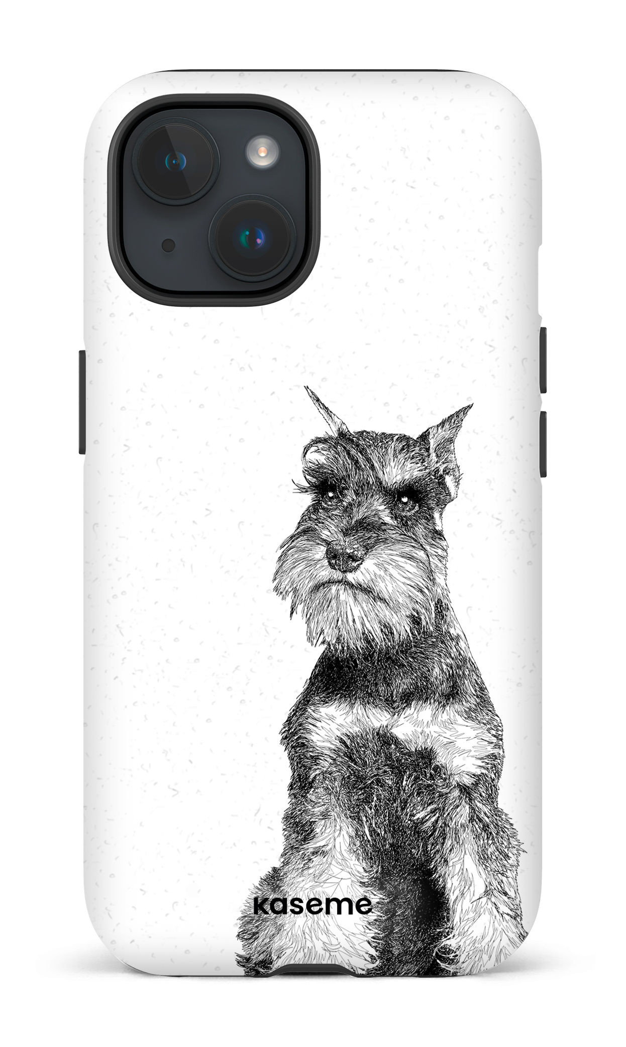 iPhone 15 Tough (Matte) Miniature Schnauzer -