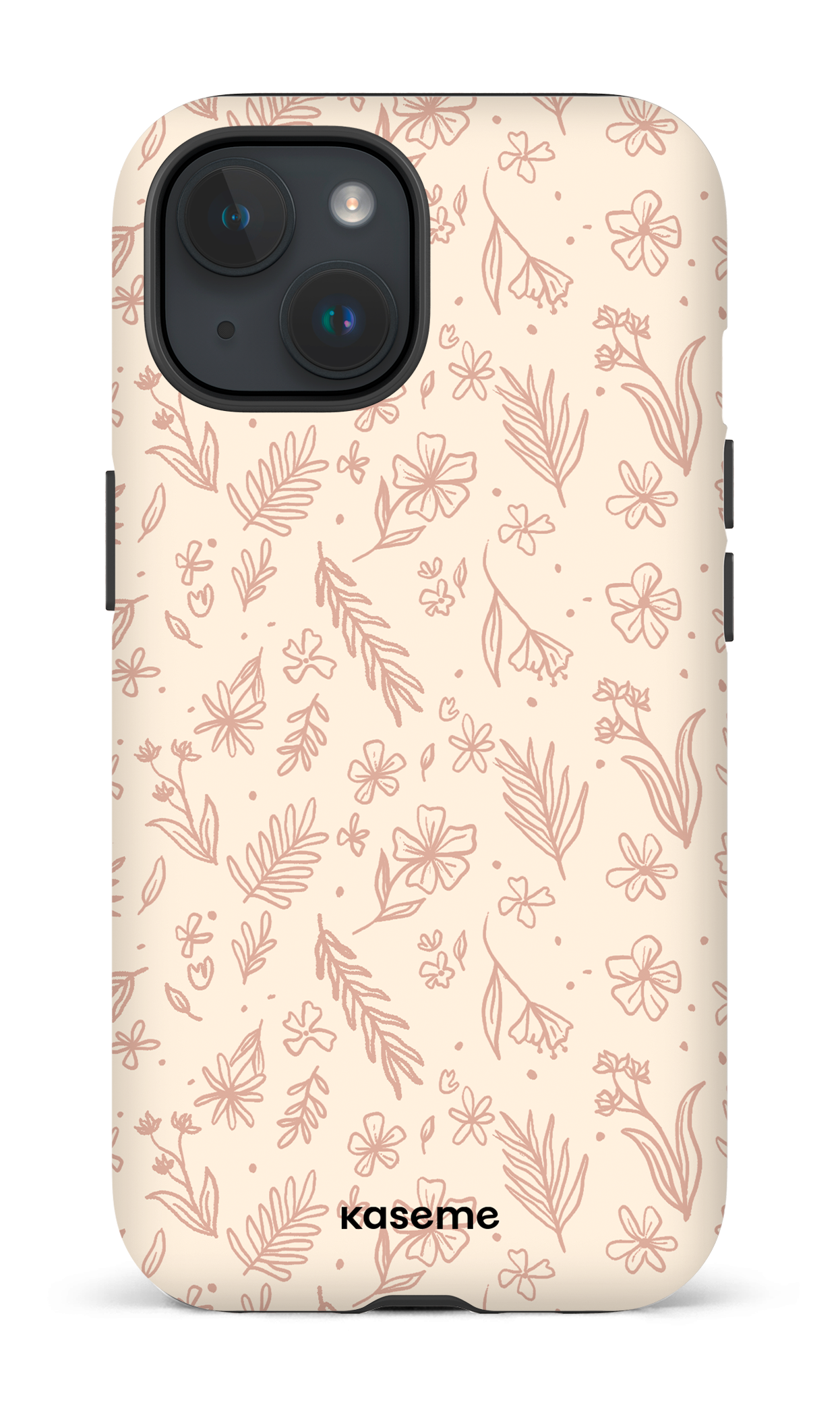 iPhone 15 Tough (Matte) Olive Branch Pink -