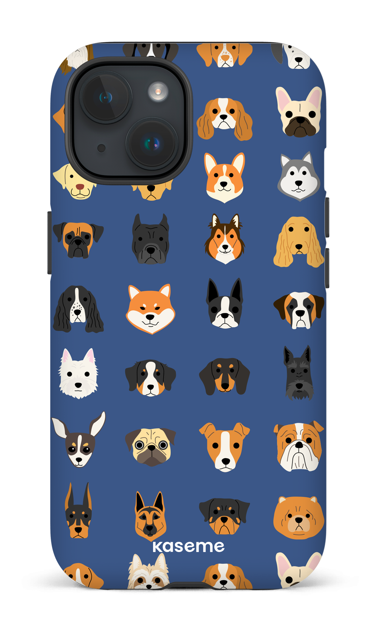 iPhone 15 Tough (Matte) Pup blue -