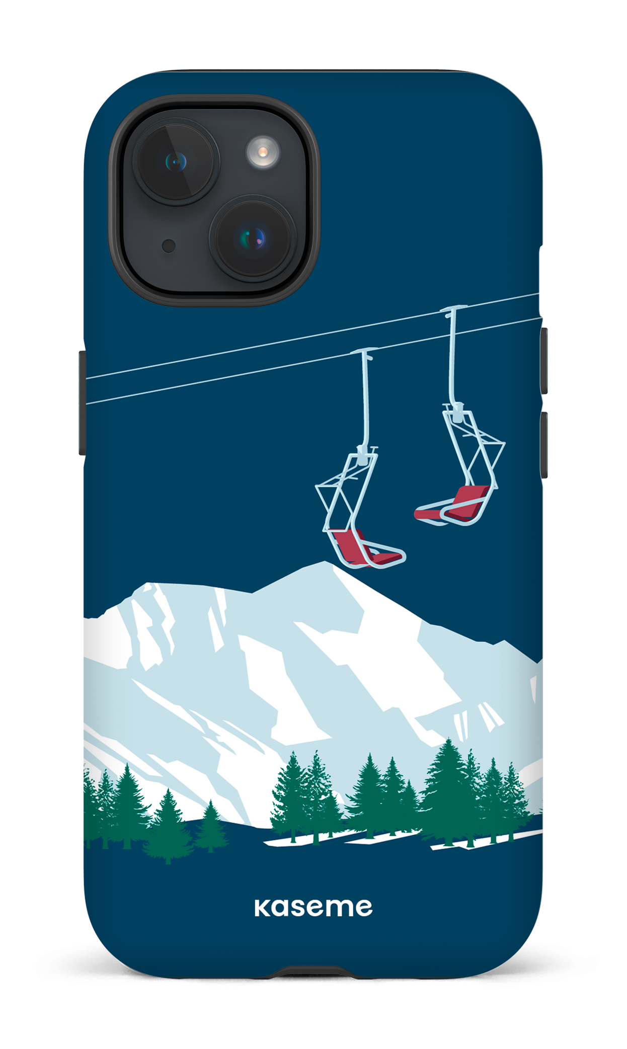 iPhone 15 Tough (Matte) Ski Lift Blue -