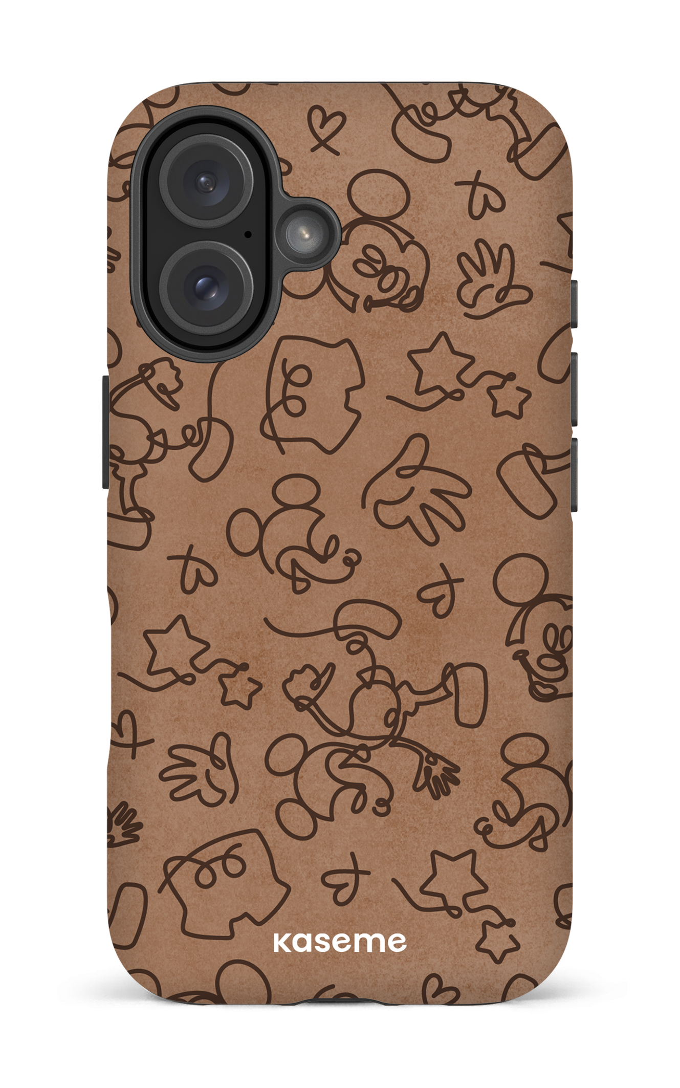 iPhone 16 Impact (Matte) Doodle Mocha -