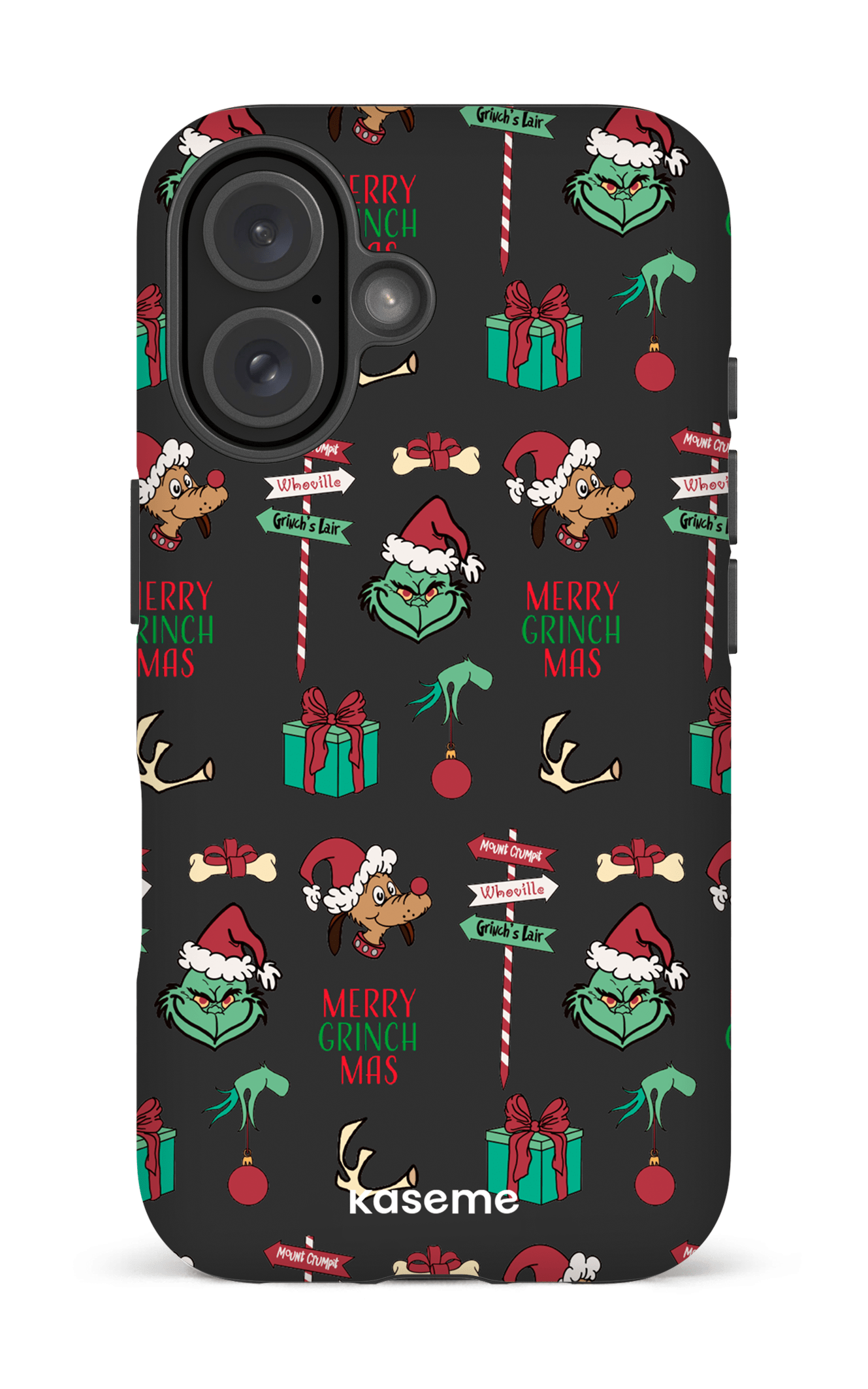 iPhone 16 Impact (Matte) Grinchmas black -