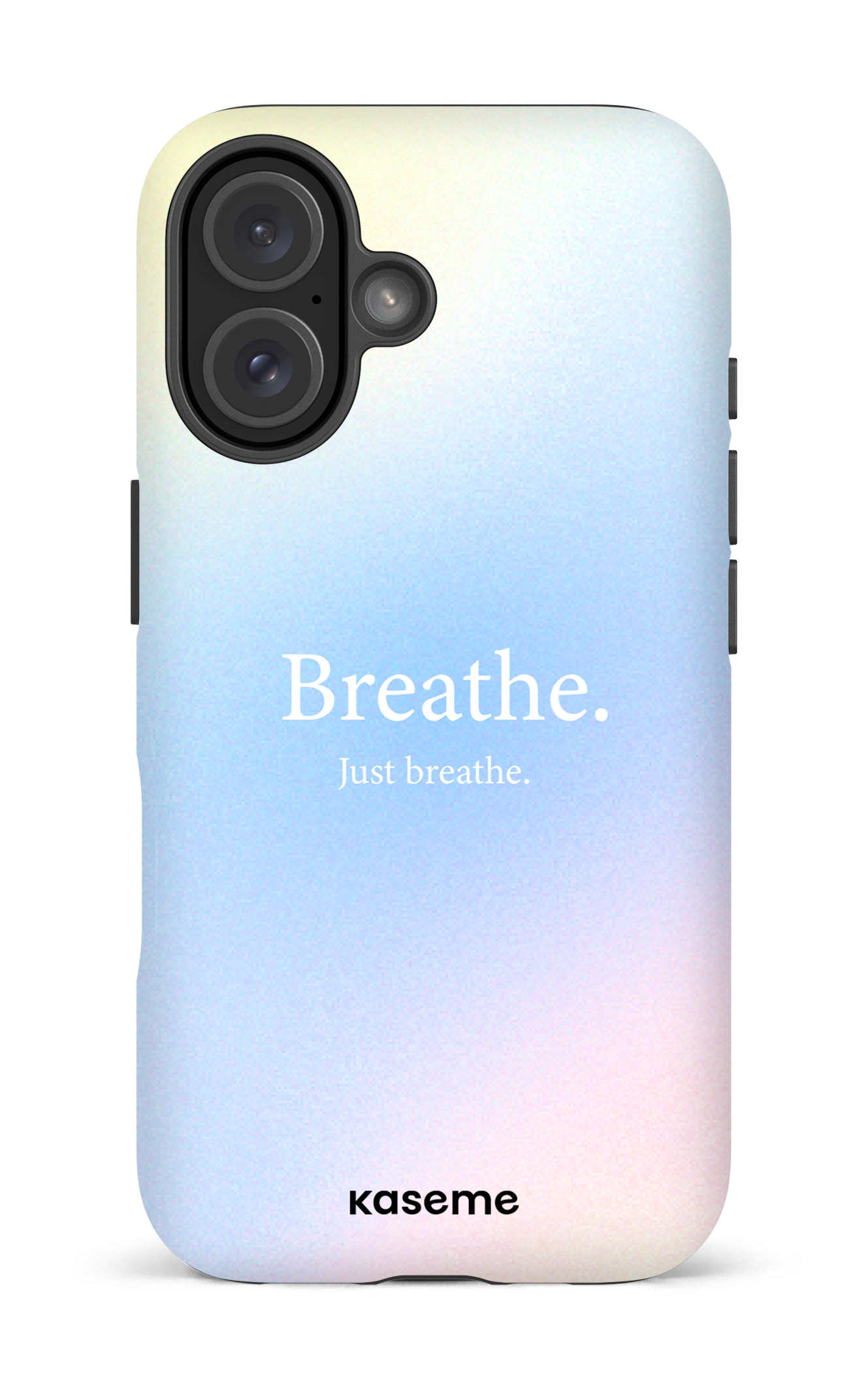 iPhone 16 Impact (Matte) Just breathe blue -