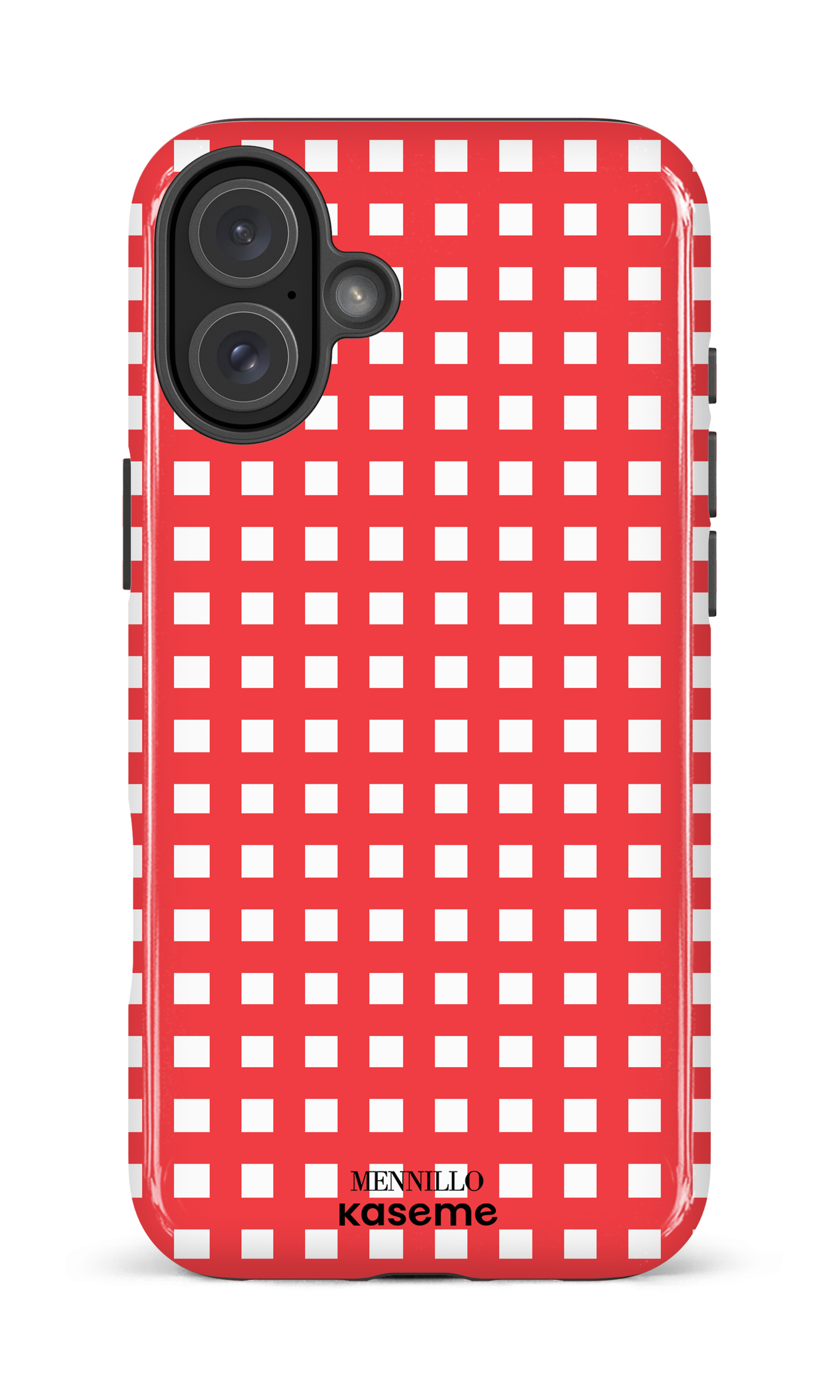 iPhone 16 Plus Impact Case Chekered Red -