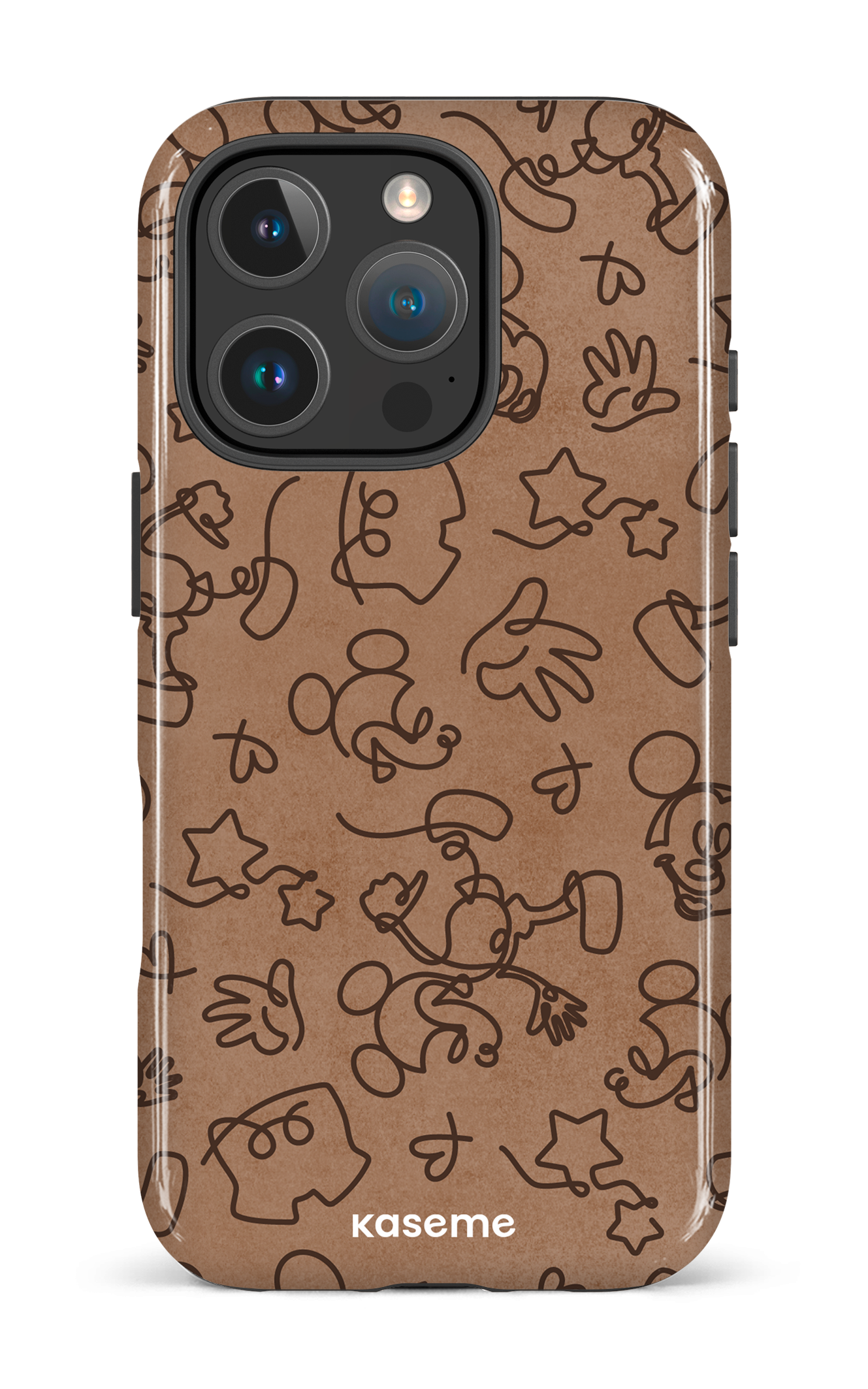 iPhone 16 Pro Impact Case Doodle Mocha -