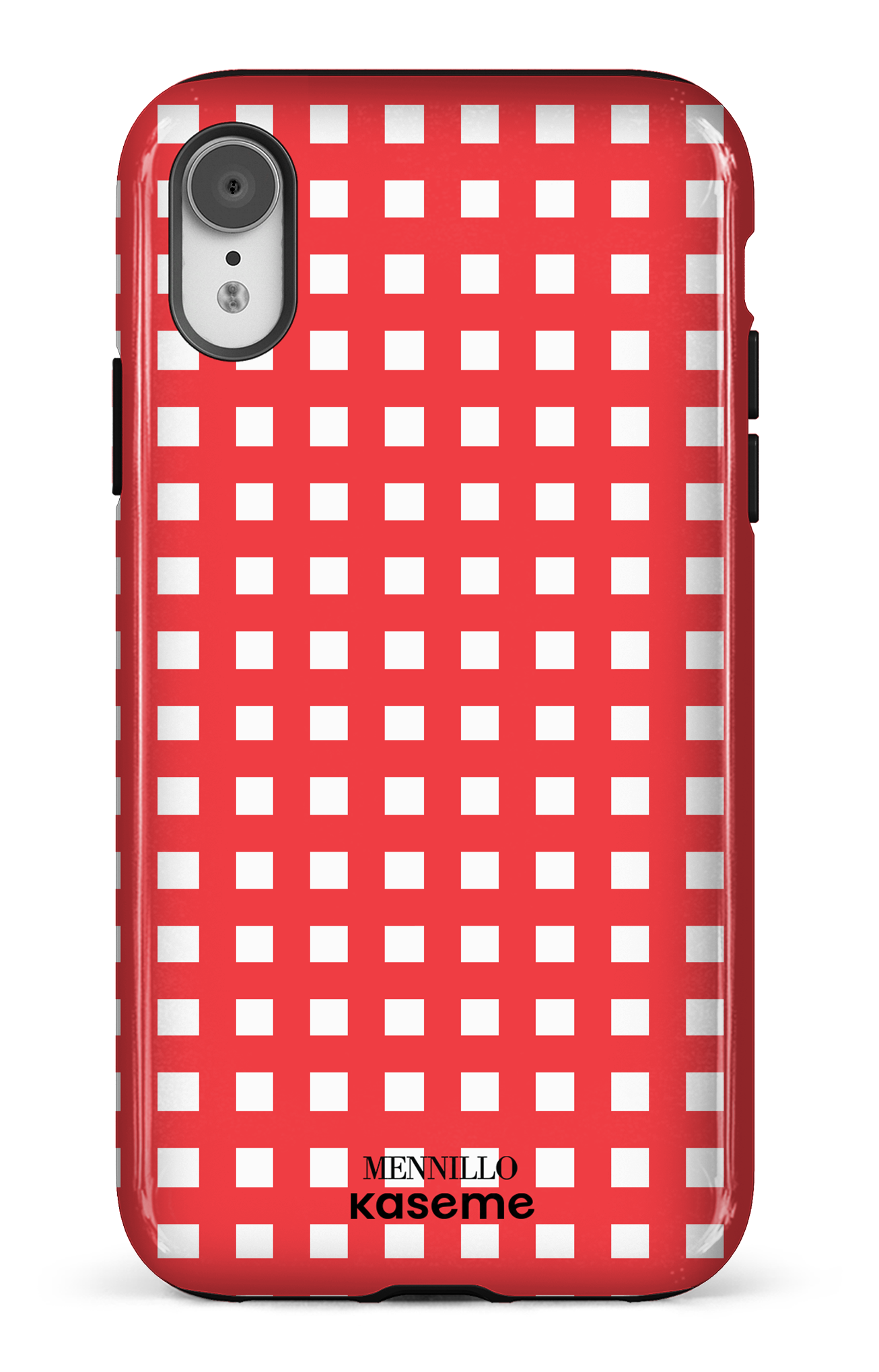 iPhone XR Tough Chekered Red -