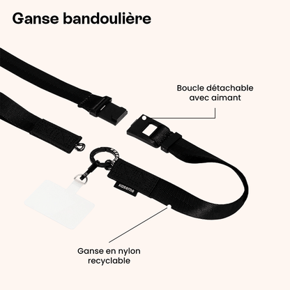 Ganse bandoulière noire