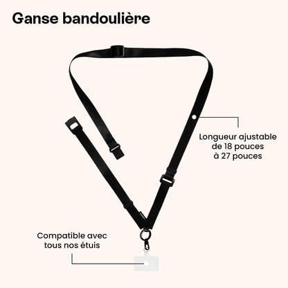 Ganse bandoulière noire